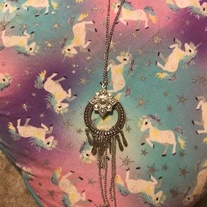 Silver dream catcher pendant necklace!